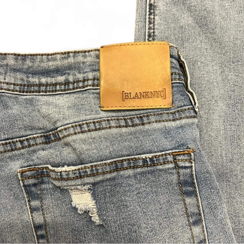 BlankNYC Wooster Slim Straight Distressed Jeans 30